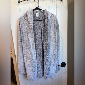 VS Pink hooded Sherpa cardigan